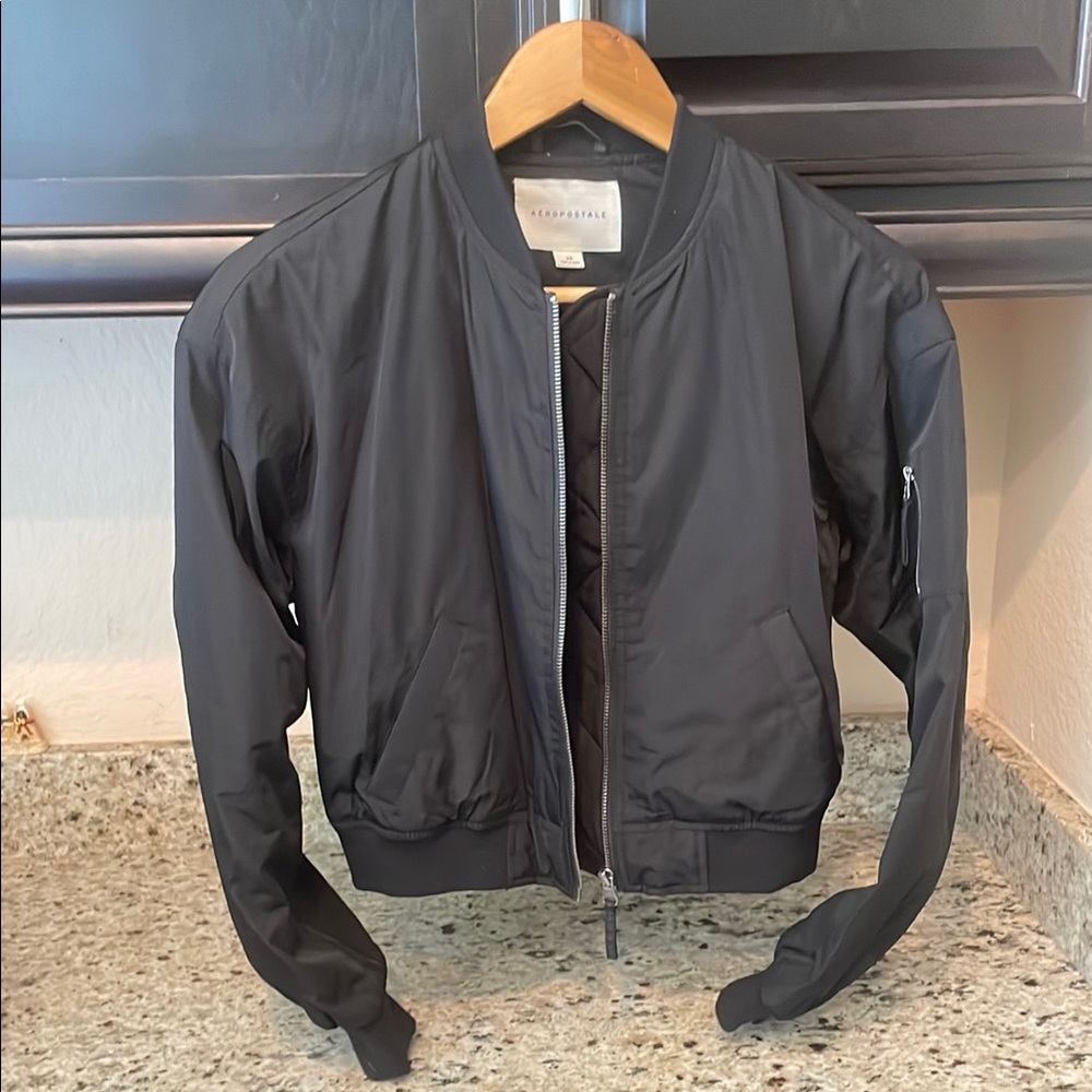 Black Aeropostale Bomber Jacket